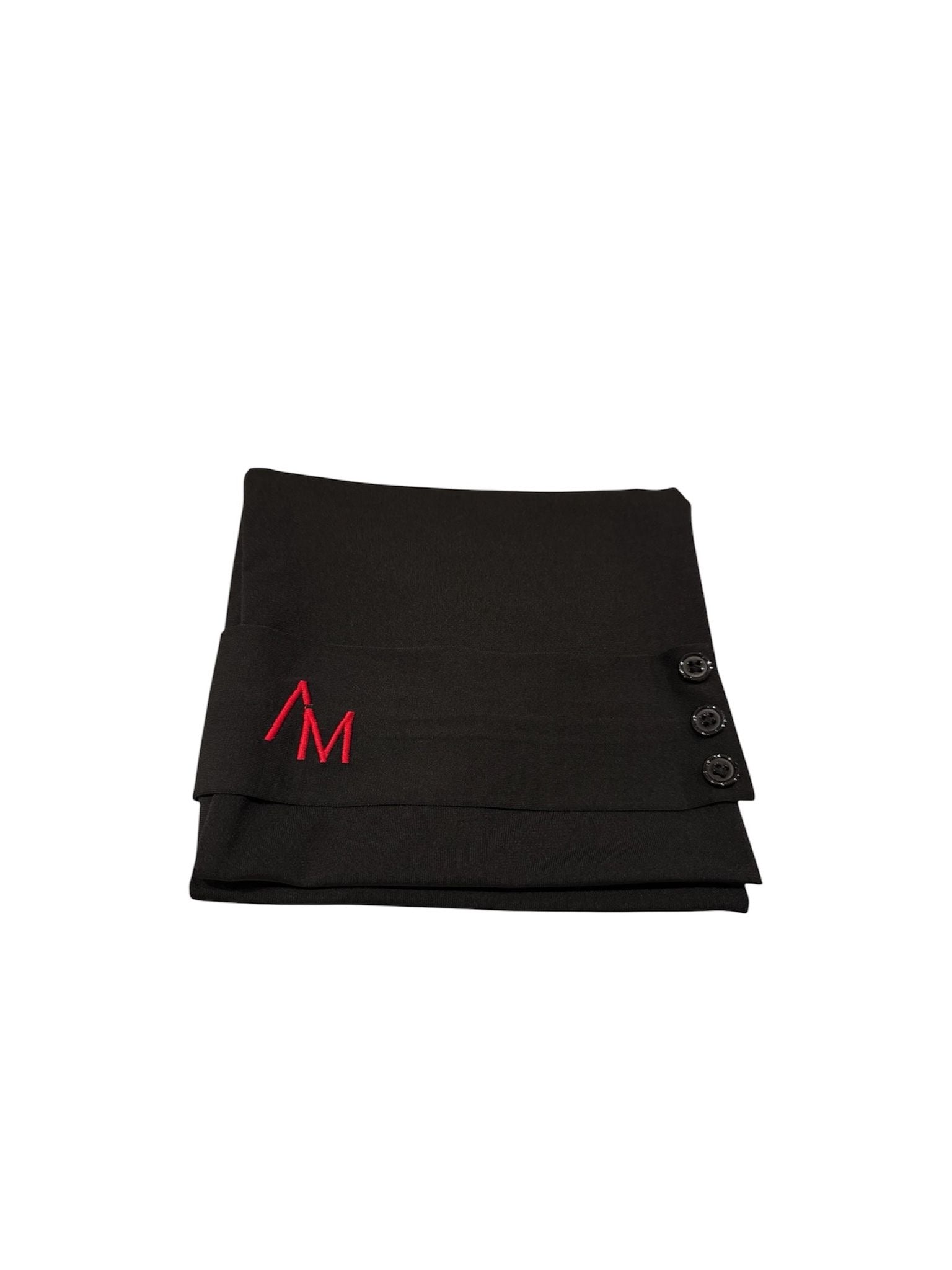 Bonnet broderie noir / rouge
