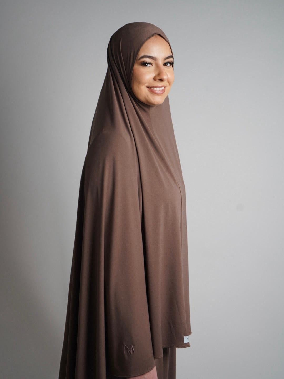 Set khimar et jupe taupe