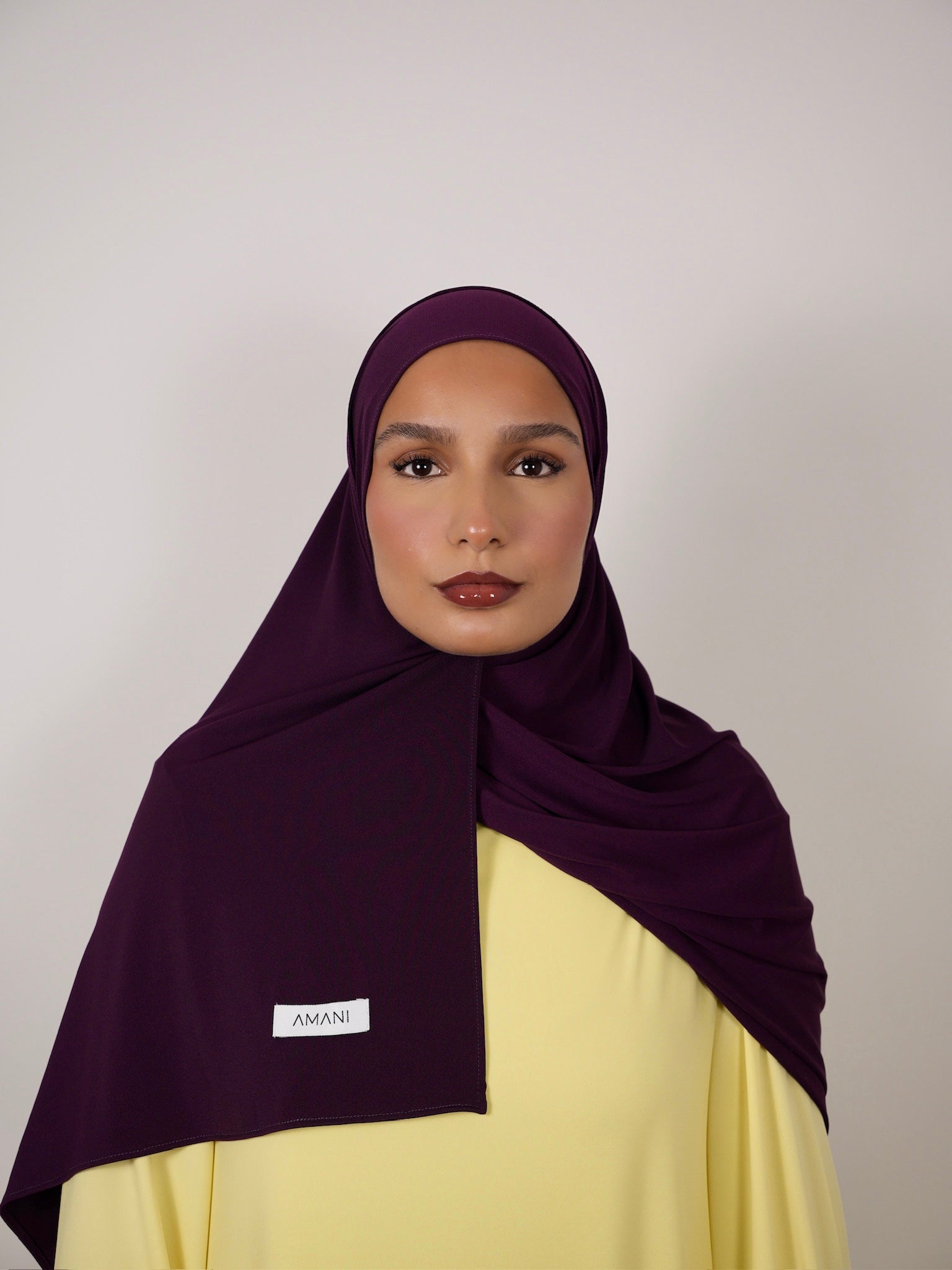 Hijab jersey premium Aubergine