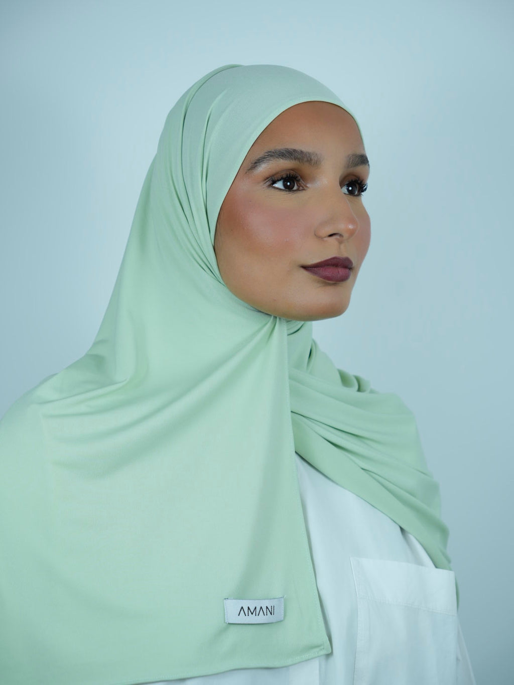 Hijab jersey premium Pastel green