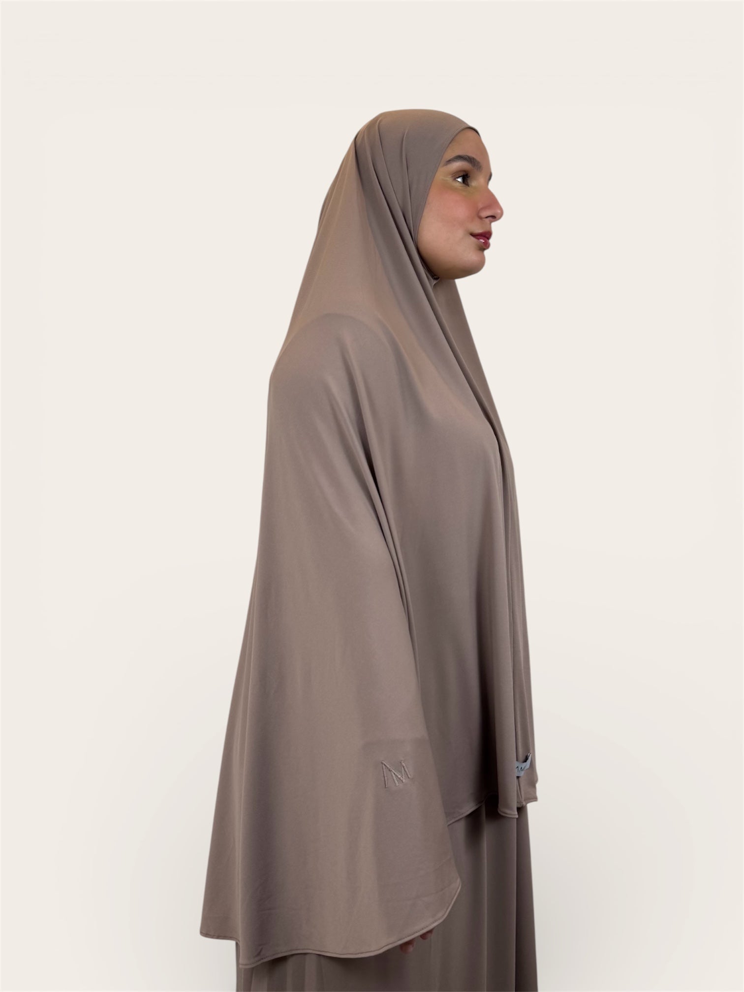 Khimar & Skirt Set Ash brown