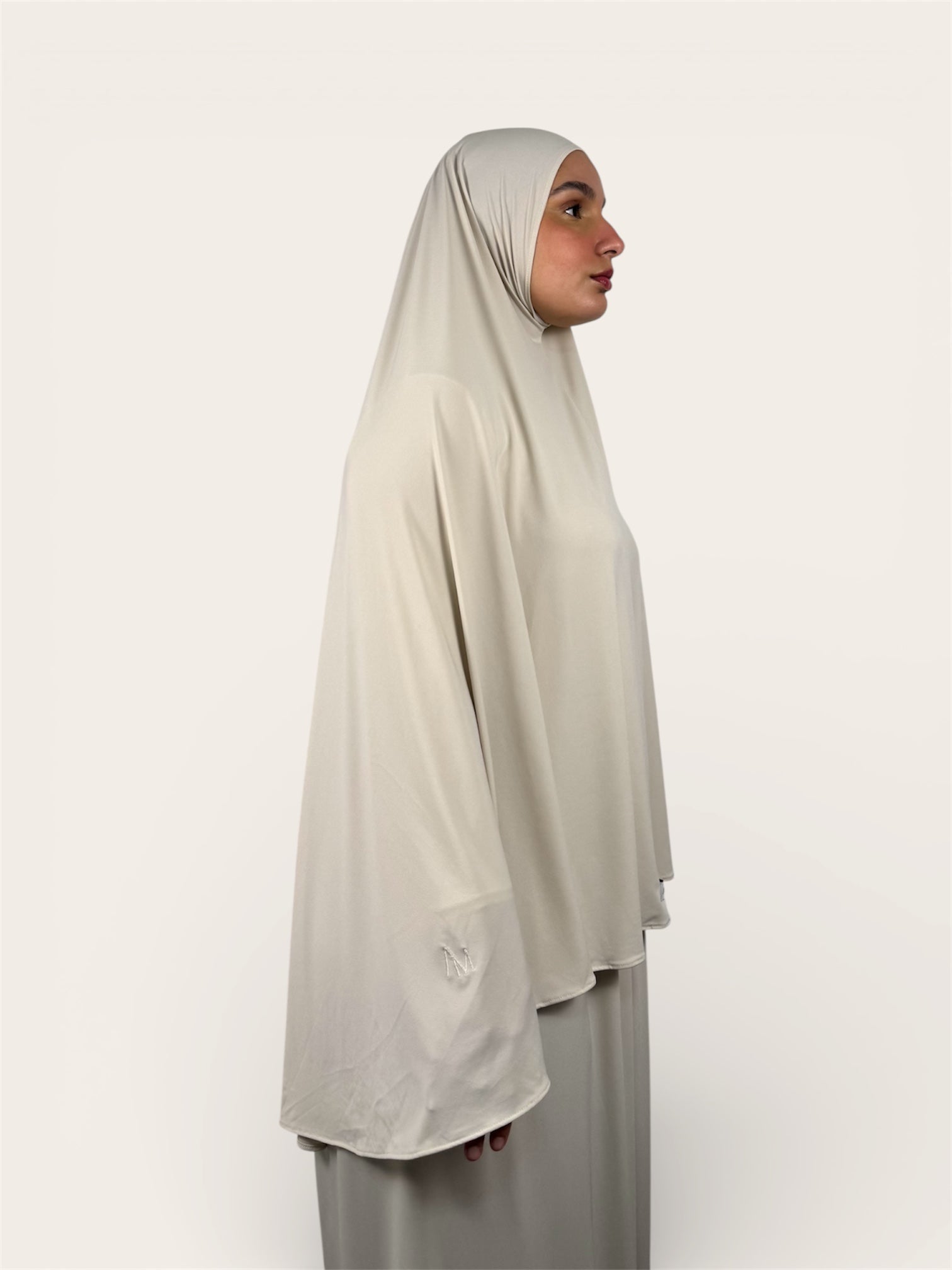 Khimar & Skirt Set Light ecru