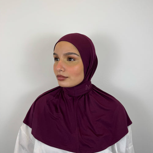 Bonnet bambou aubergine