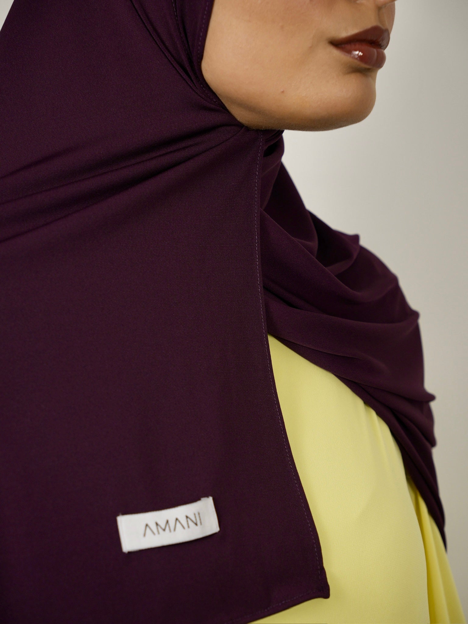 Hijab jersey premium Aubergine