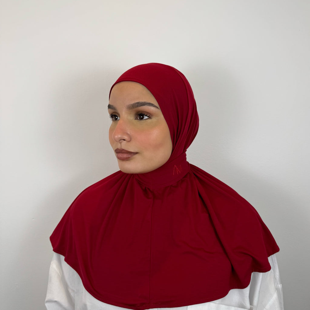 Bonnet bambou dark red