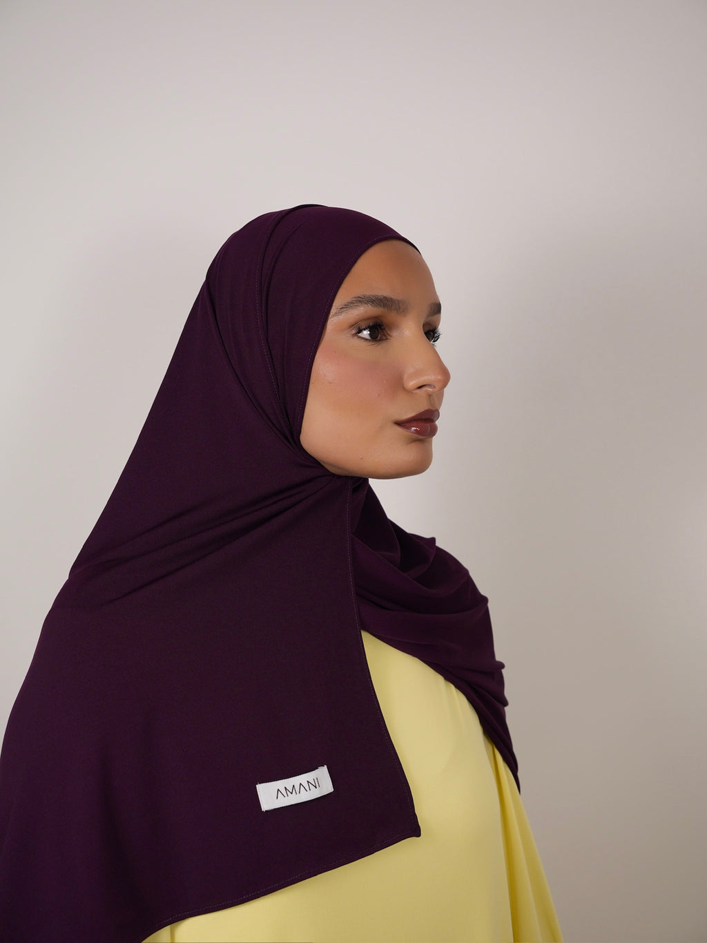 Hijab jersey premium Aubergine