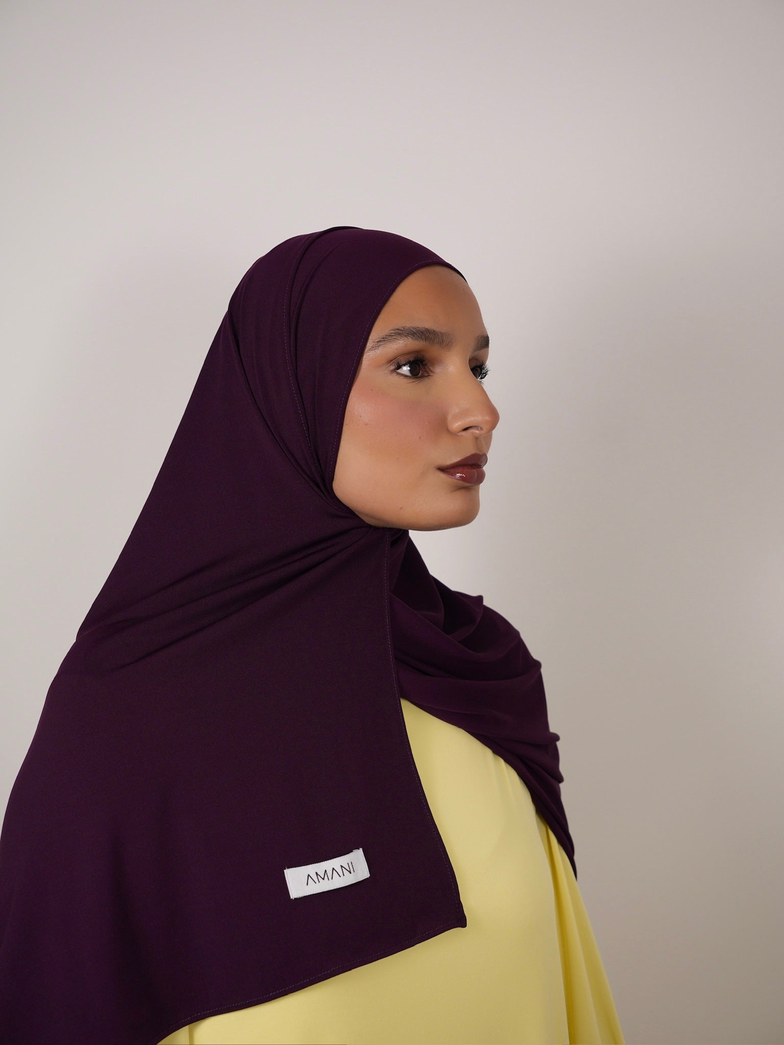 Hijab jersey premium Aubergine