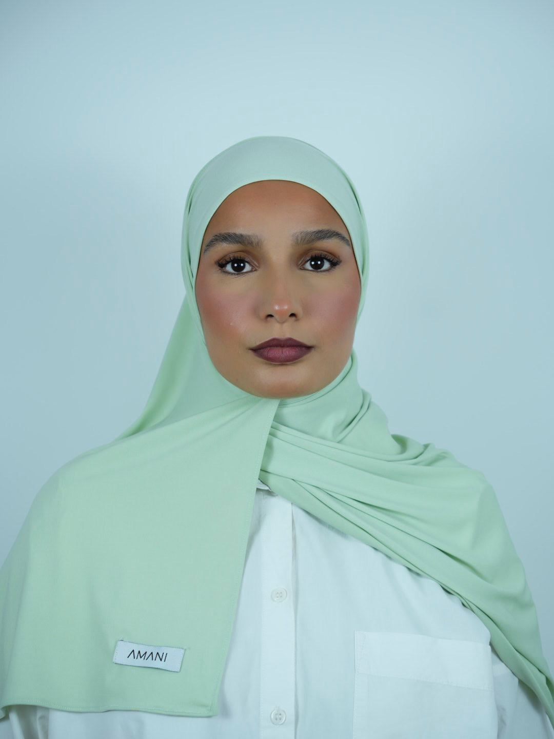 Hijab jersey premium Pastel green
