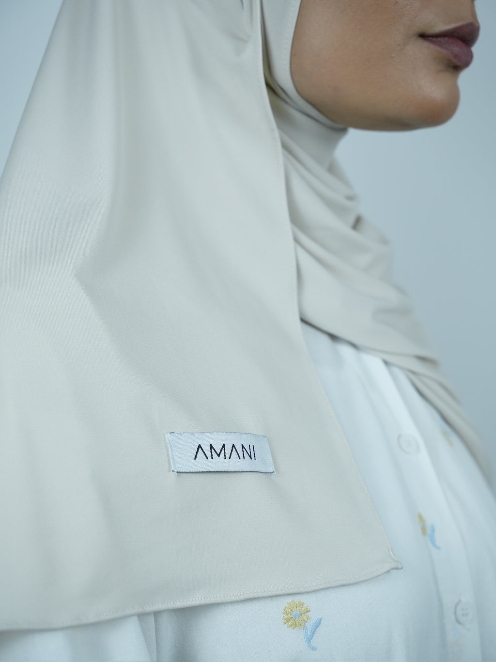 Hijab jersey premium Light Ecru