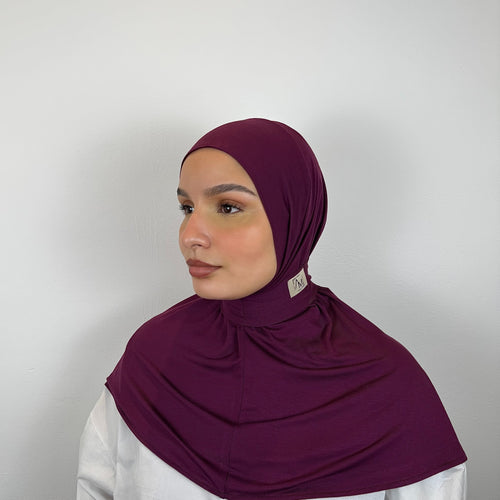 Bonnet bambou aubergine