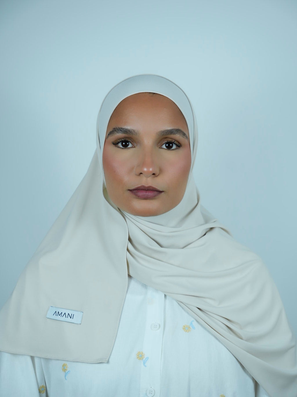 Hijab jersey premium Light Ecru