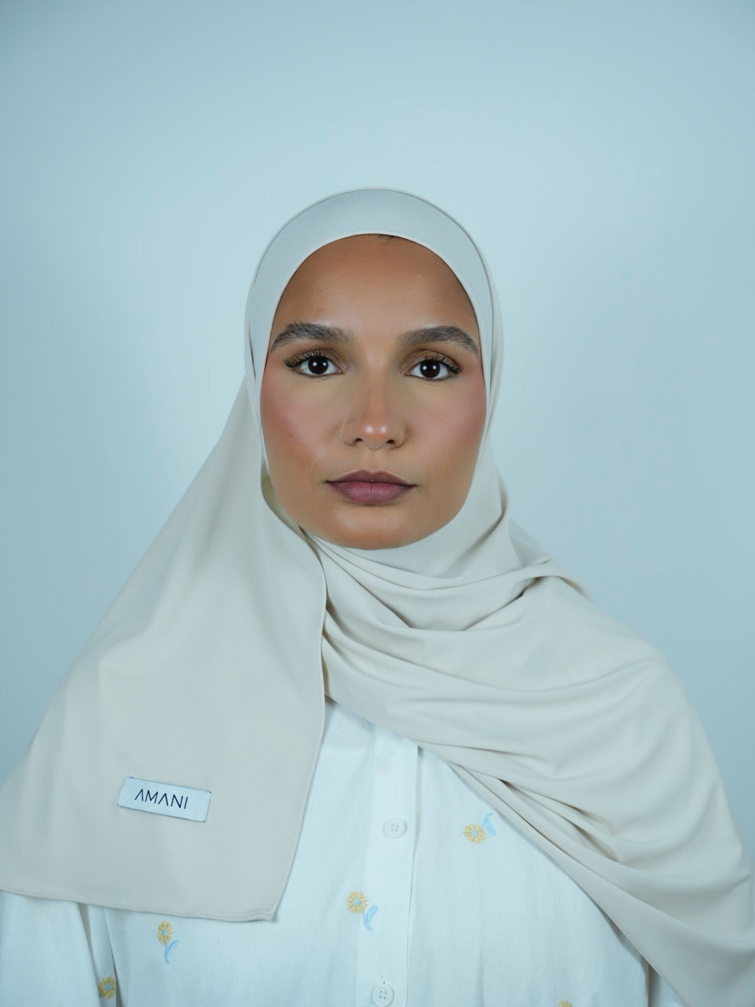 Hijab jersey premium Light Ecru