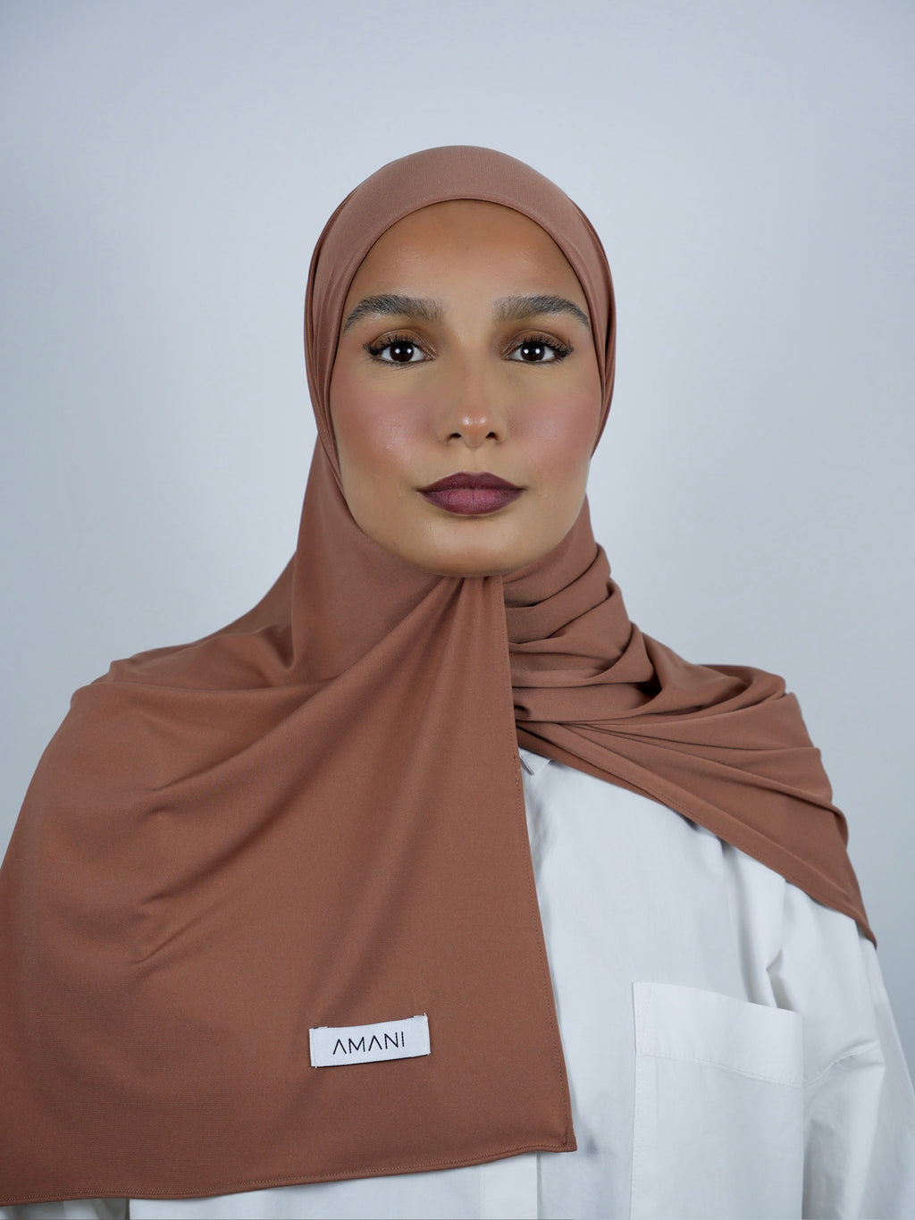 Hijab jersey premium Terracotta