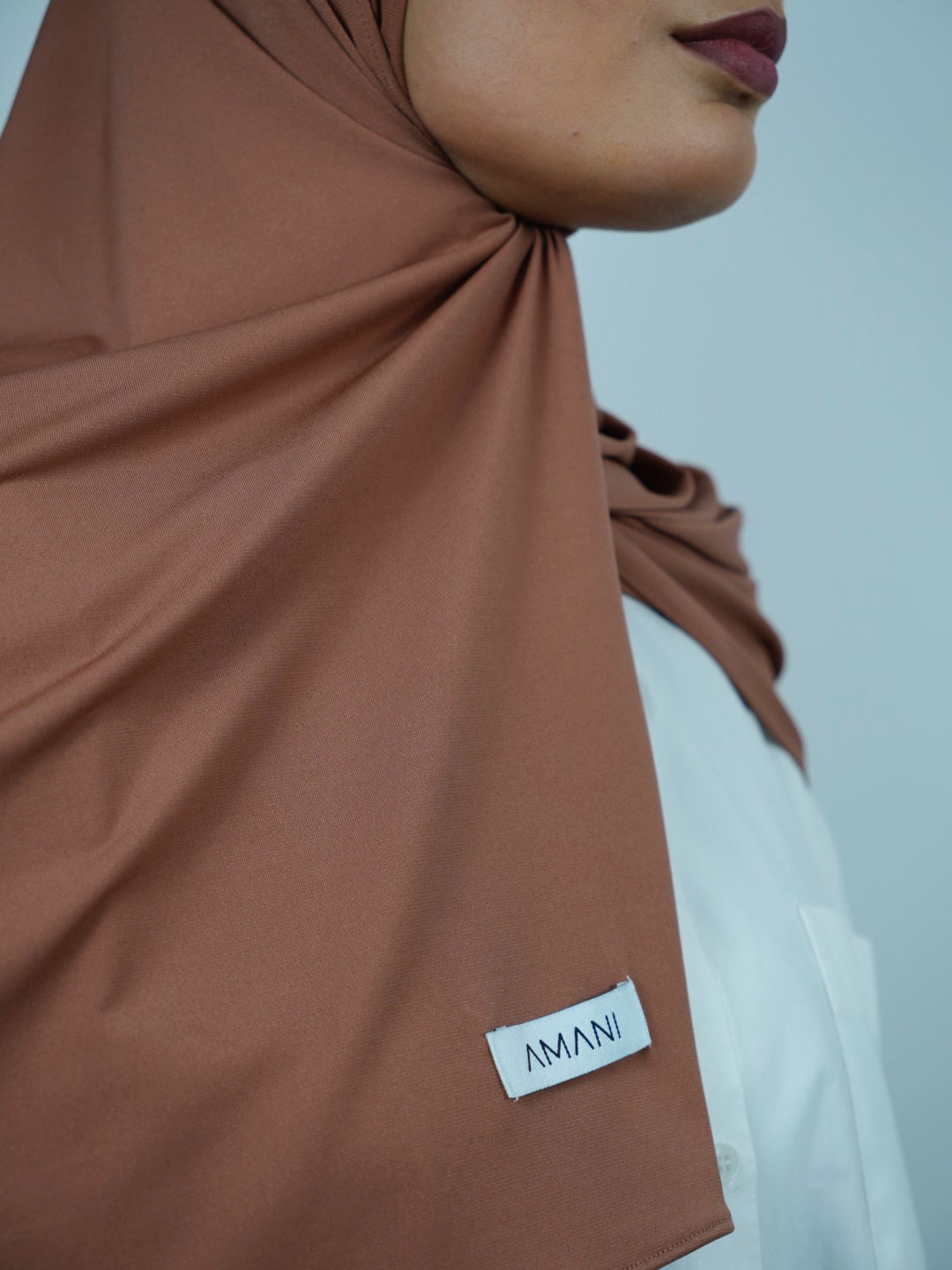 Hijab jersey premium Terracotta
