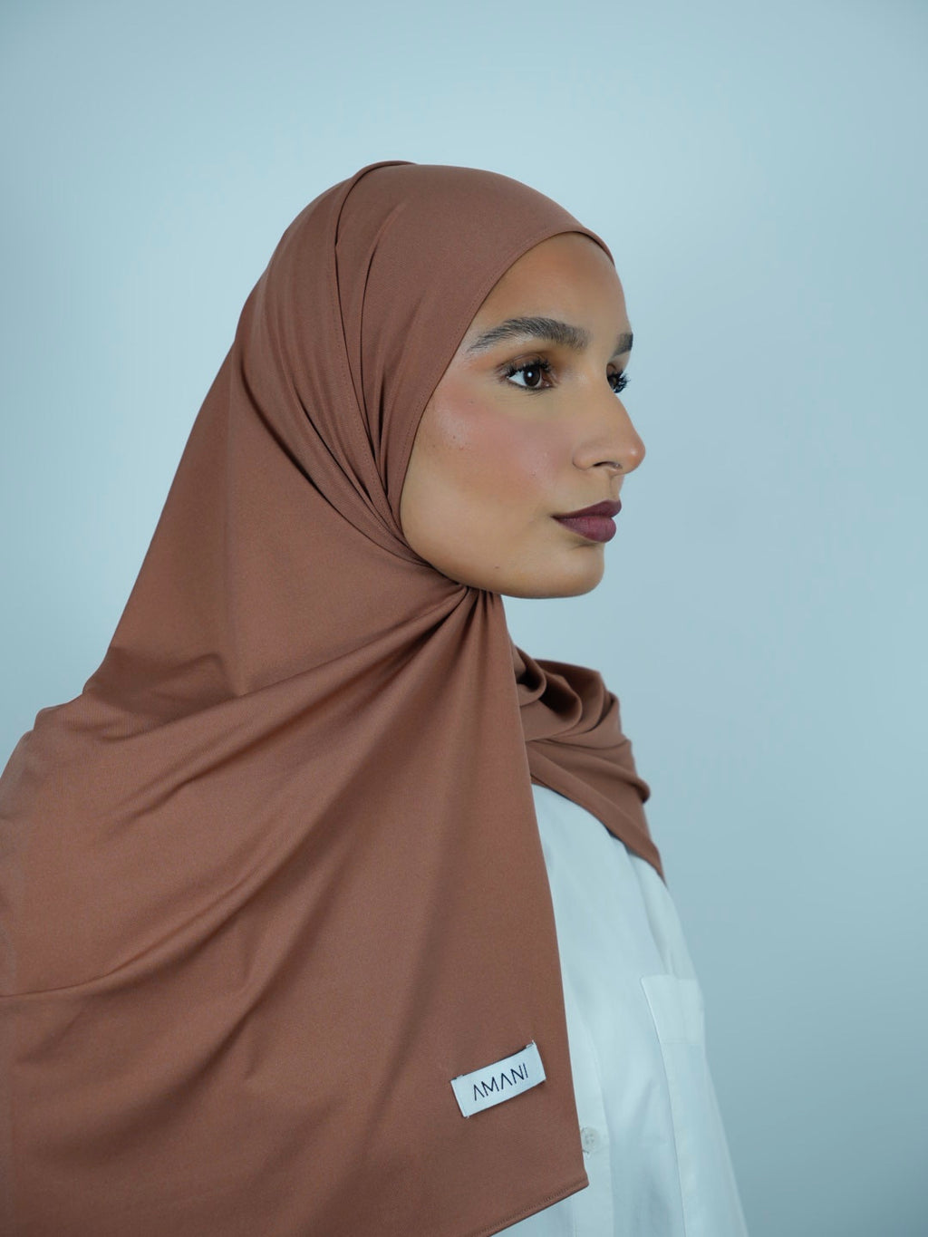 Hijab jersey premium Terracotta