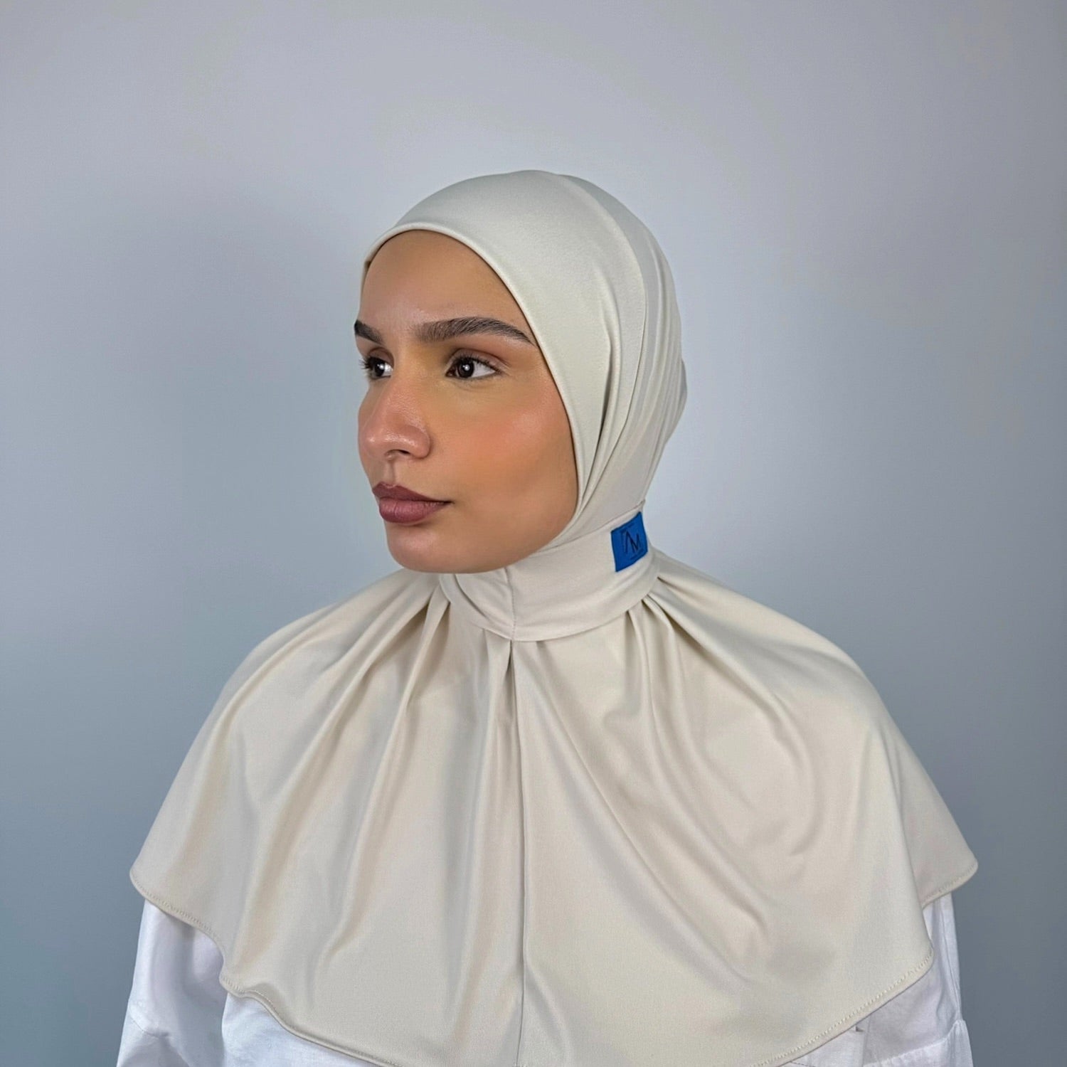 Premium jersey light ecru/blue