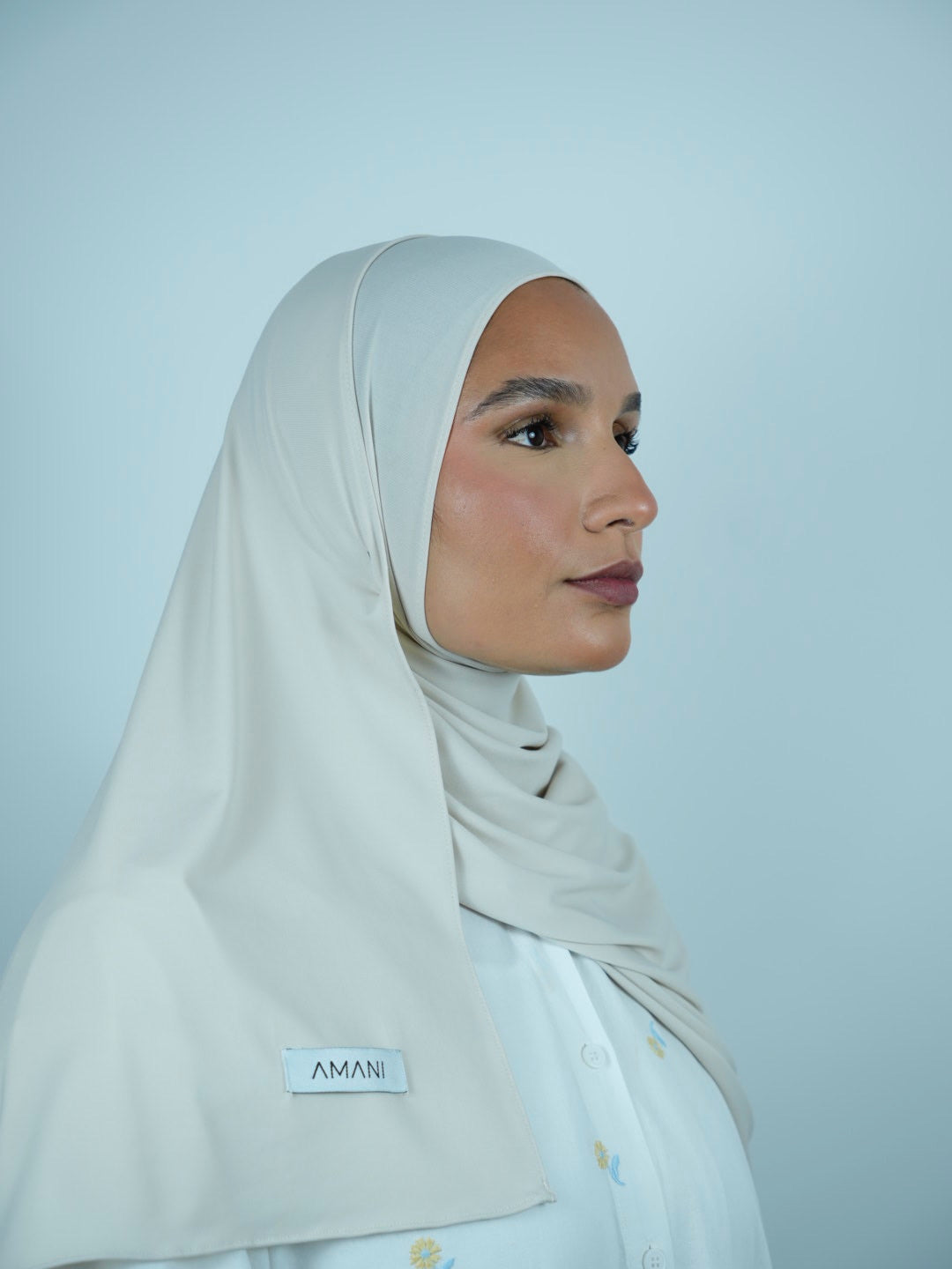 Hijab jersey premium Light Ecru