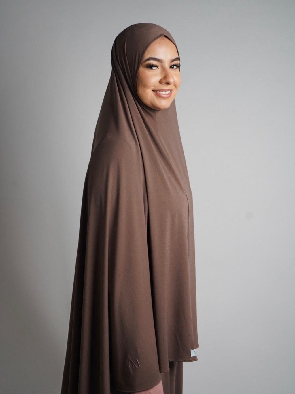 Set khimar et jupe taupe